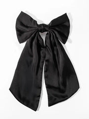 Black Large Satin Bow