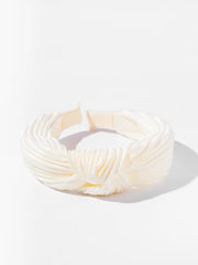 Pleated Twist Headband - Cream