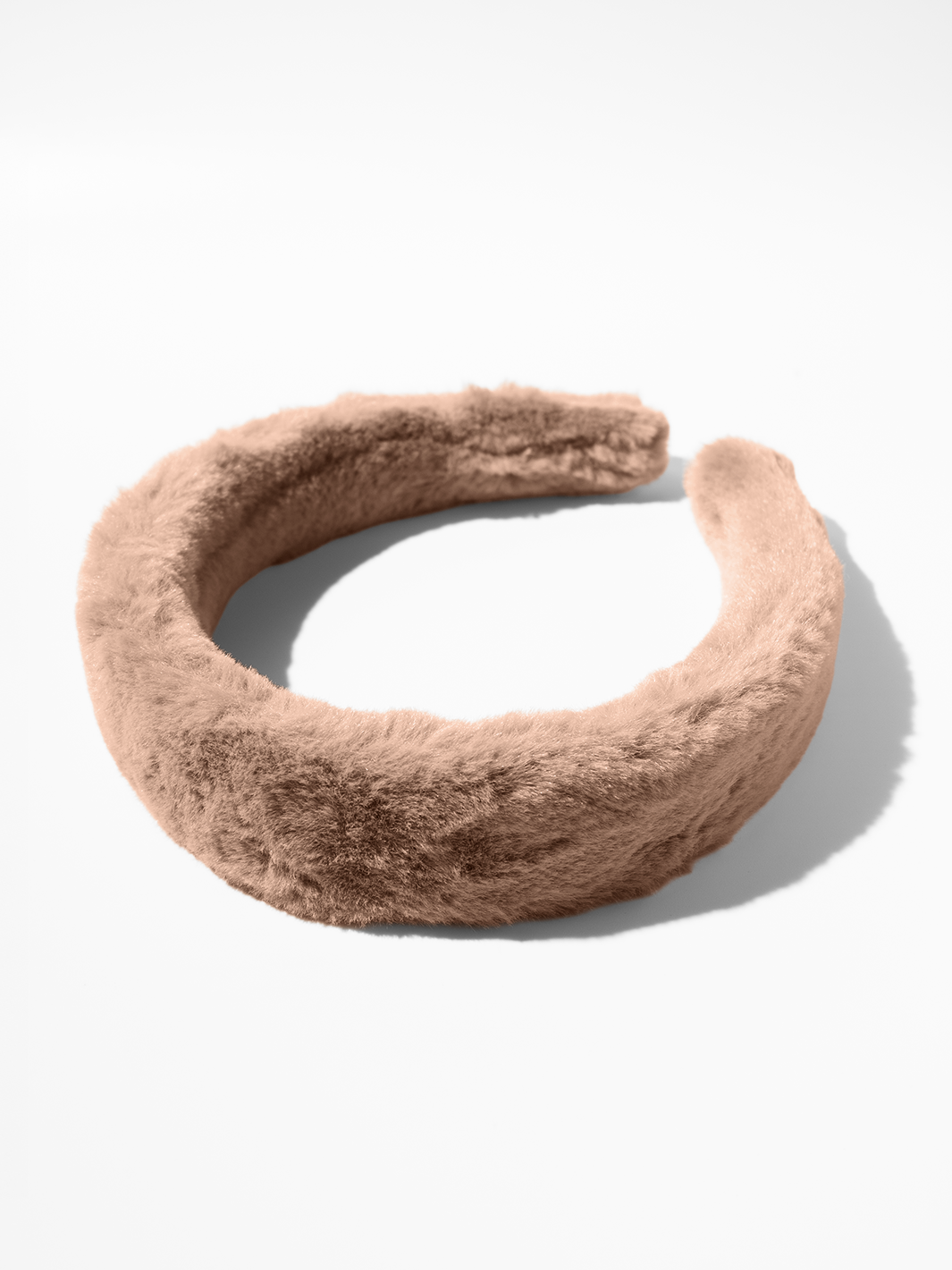 Faux Fur Headband - Blush