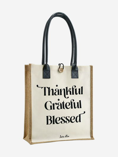 Market Tote Bag - Thankful Grateful Blessed
