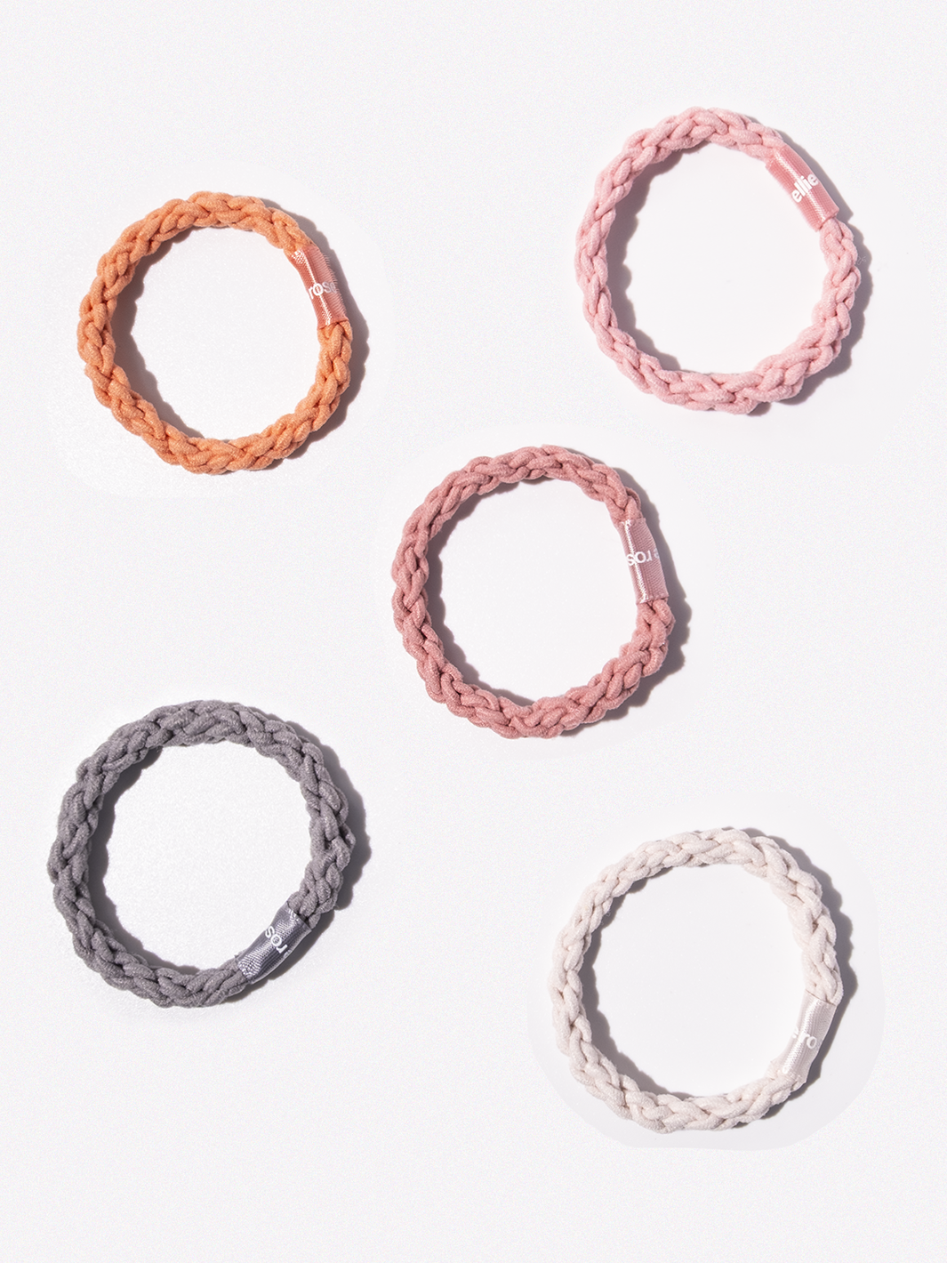 Braided Elastics - 5-Pack - Blush
