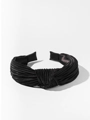 Pleated Twist Headband - Black