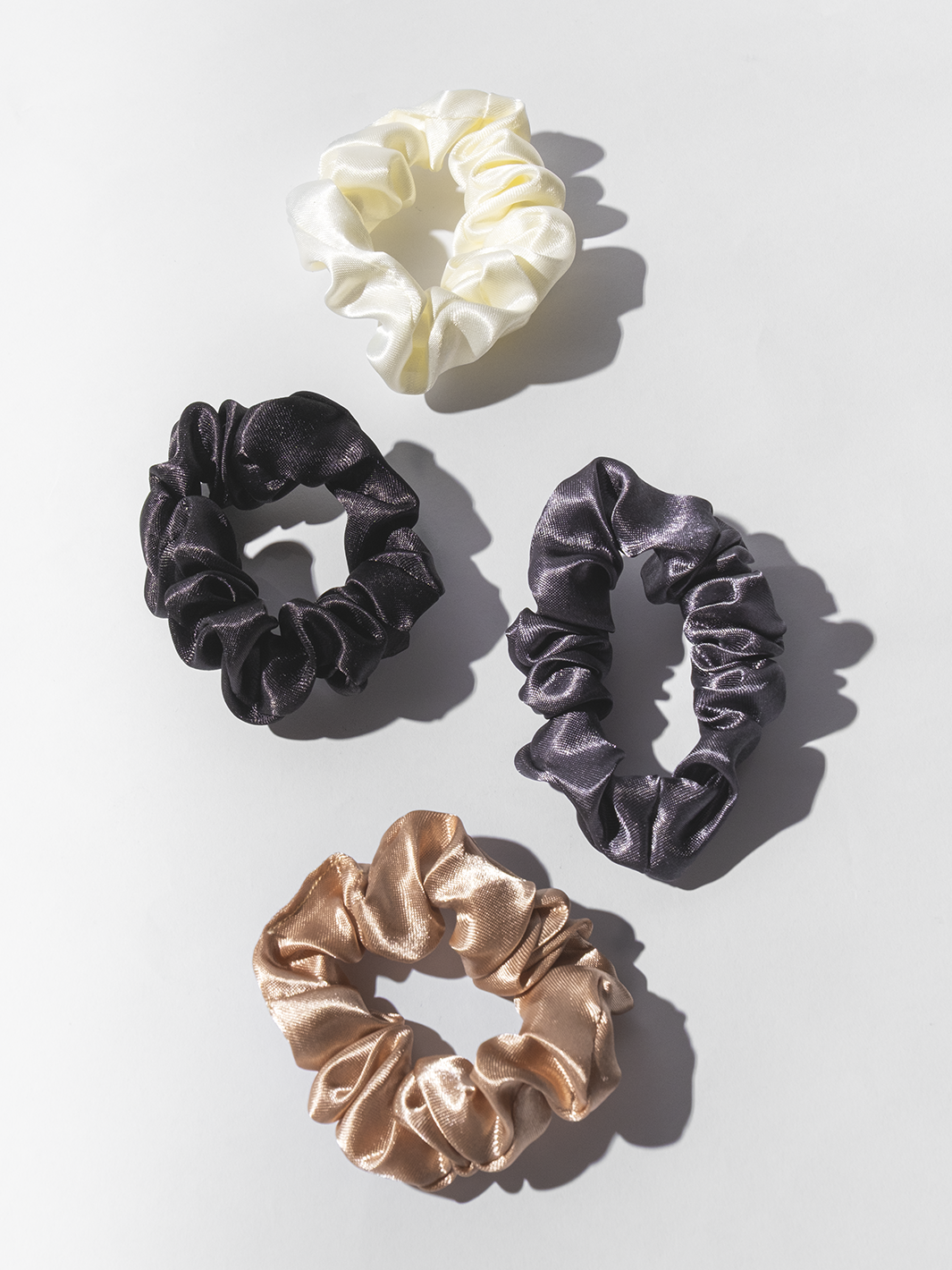 Satin Scrunchies, Set of 4