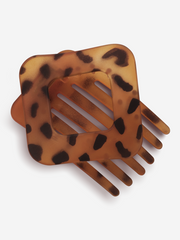 Flat-Lay Hair Clip - Matte Light Tortoiseshell