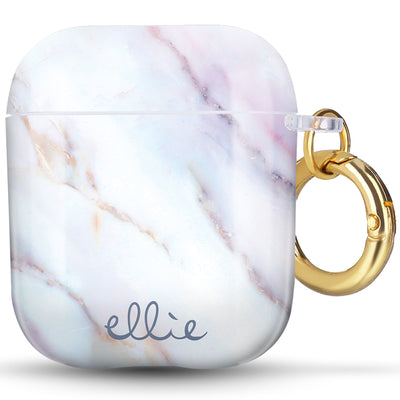 Desert Marble Airpods Case With Gold Ring Hook
