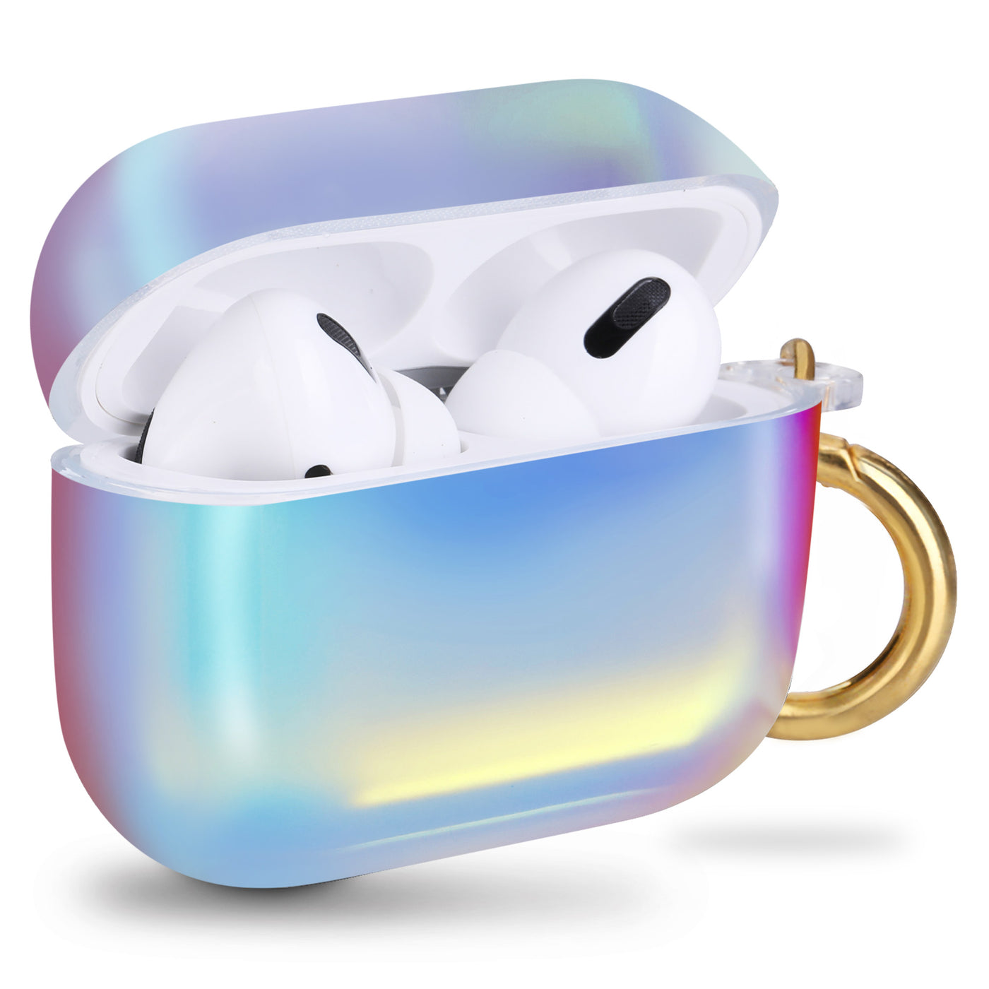 Aura Airpods Pro Protection Case With Gold Ring Hook Side