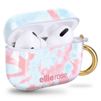 Side Open Pink and Blue Tie Dye Airpods Pro Case