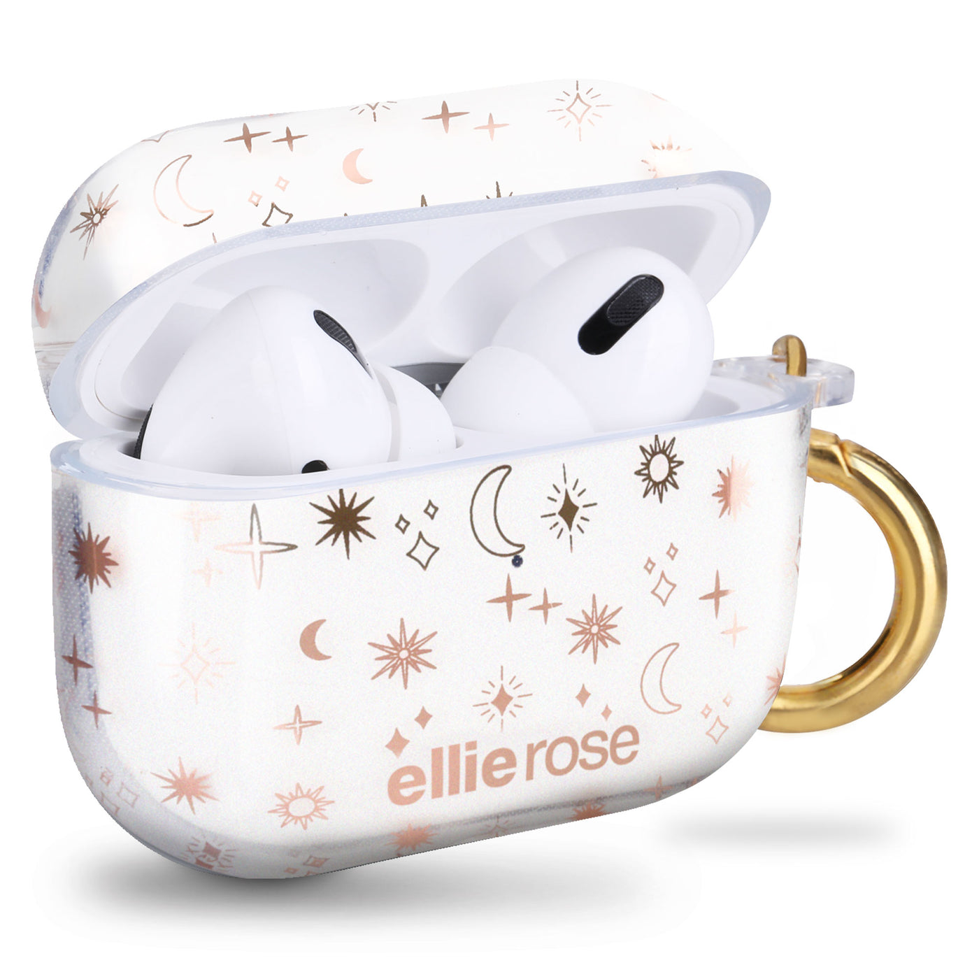 Side Starstruck Airpods Pro Case With Gold Ring Hook