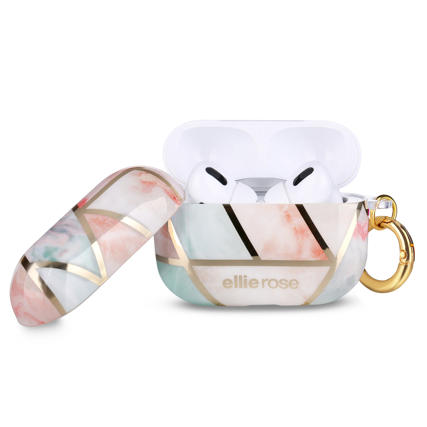 two piece design Peachy green airpods pro case
