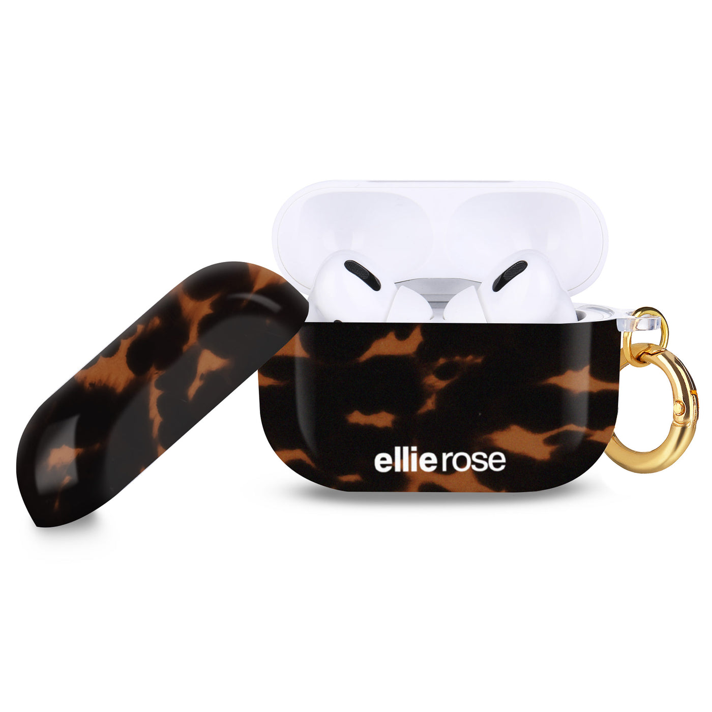 Tortoiseshell Airpods Pro Case With Gold Ring Hook