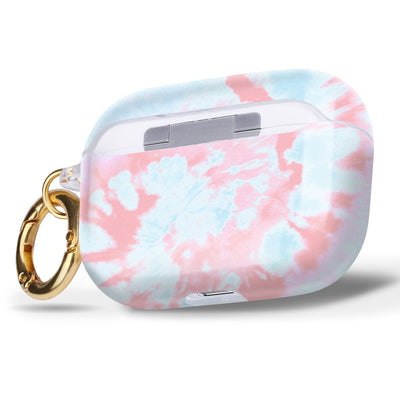 Back Open Pink and Blue Tie Dye Airpods Pro Case