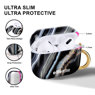Ultra Slim, ultra protective, two piece design, and drop protection Onyx Obsession Airpods Pro Case